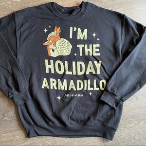FRIENDS Crew Neck Sweatshirt- Holiday Armadillo